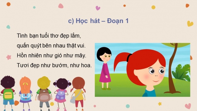 Soạn giáo án điện tử âm nhạc 4 KNTT Tiết 23: Hát: Tình bạn tuổi thơ