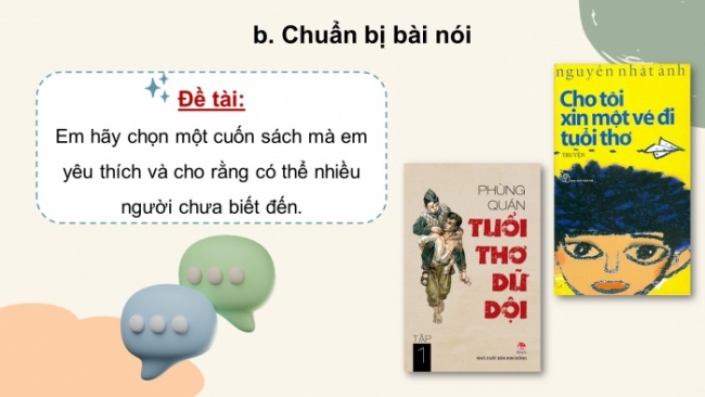 Soạn giáo án điện tử Ngữ văn 8 KNTT Bài 6 Nói và nghe: Giới thiệu về một cuốn sách (truyện)