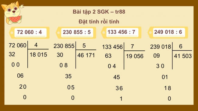 Soạn giáo án điện tử toán 4 cánh diều Bài 38. Chia cho số có một chữ số