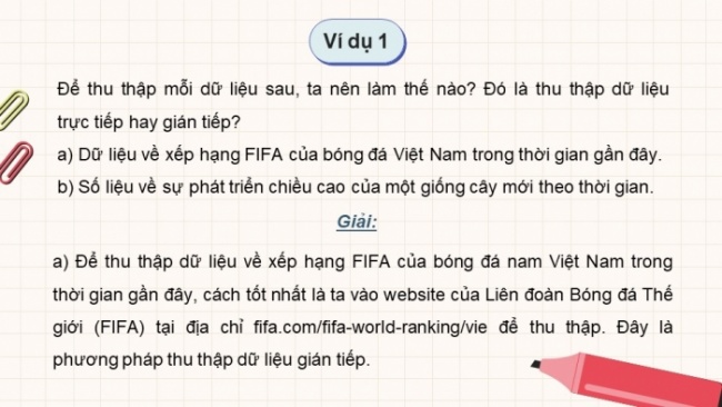 Soạn giáo án điện tử Toán 8 KNTT Bài 18: Thu thập và phân loại dữ liệu