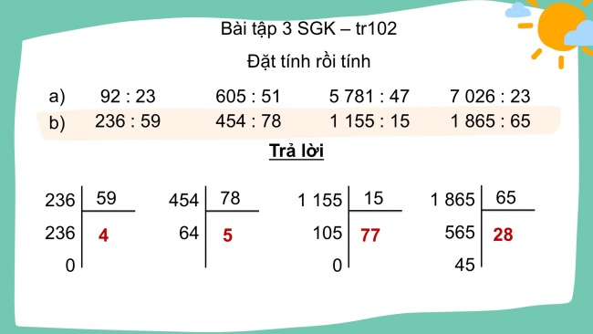 Soạn giáo án điện tử toán 4 cánh diều Bài 46. Luyện tập chung
