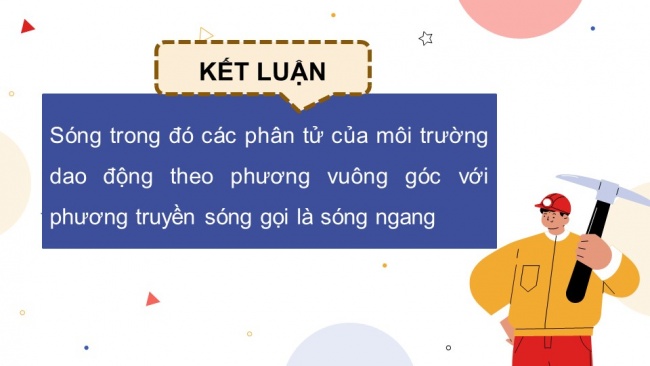 Soạn giáo án điện tử vật lí 11 KNTT Bài 9: Sóng ngang. Sóng dọc. Sự truyền năng lượng của sóng cơ