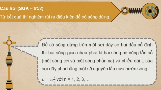 Soạn giáo án điện tử vật lí 11 KNTT Bài 13: Sóng dừng