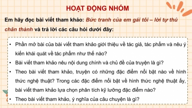 Soạn giáo án điện tử Ngữ văn 8 KNTT Bài 8 Viết: Viết bài văn phân tích một tác phẩm (truyện)