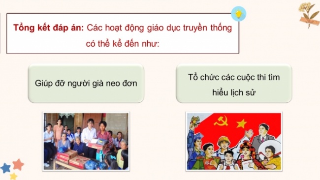 Soạn giáo án điện tử HĐTN 8 KNTT Chủ đề 6 HĐGDTCĐ 1: Tham gia các hoạt động giáo dục truyền thống và phát triển cộng đồng ở địa phương (Tiết 1)