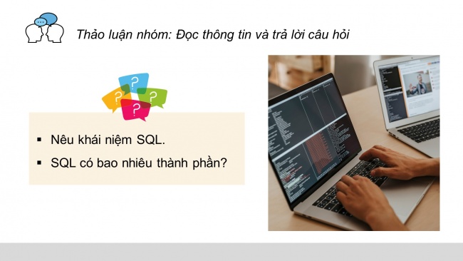 Soạn giáo án điện tử Khoa học máy tính 11 KNTT Bài 14: SQL - ngôn ngữ truy vấn có cấu trúc
