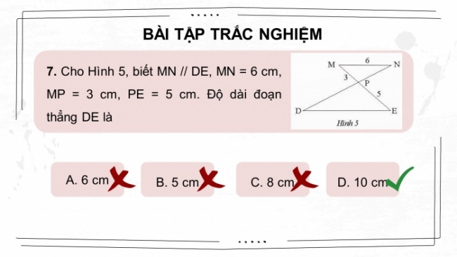 Soạn giáo án điện tử Toán 8 CTST: Bài tập cuối chương 7