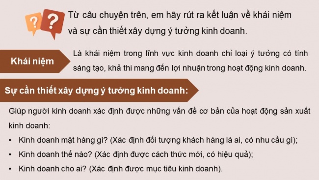 Soạn giáo án điện tử kinh tế pháp luật 11 KNTT Bài 6: Ý tưởng, cơ hội kinh doanh và các năng lực cần thiết của người kinh doanh