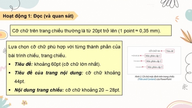 Soạn giáo án điện tử Tin học 8 CTST Bài 10A: Trình bày trang chiếu