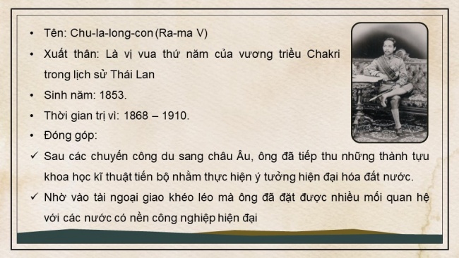 Soạn giáo án điện tử lịch sử 11 CTST Bài 5: Quá trình xâm lược và cai trị của chủ nghĩa thực dân ở Đông Nam Á (P2)