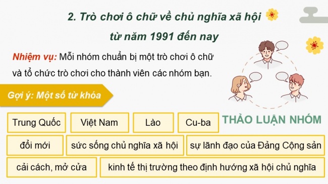 Soạn giáo án điện tử lịch sử 11 CTST Nội dung thực hành Chủ đề 2: Chủ nghĩa Xã hội từ 1917 đến nay