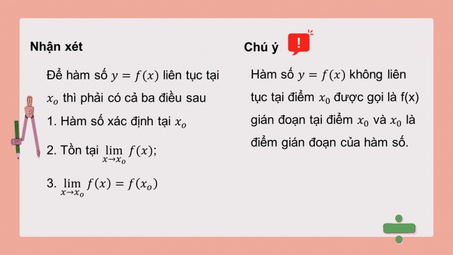 Soạn giáo án điện tử toán 11 CTST Chương 3 Bài 3: Hàm số liên tục