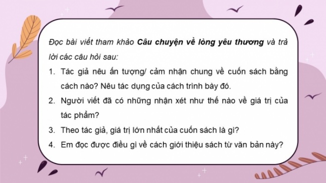 Soạn giáo án điện tử Ngữ văn 8 CTST Bài 8 Viết: Viết bài văn giới thiệu một cuốn sách yêu thích