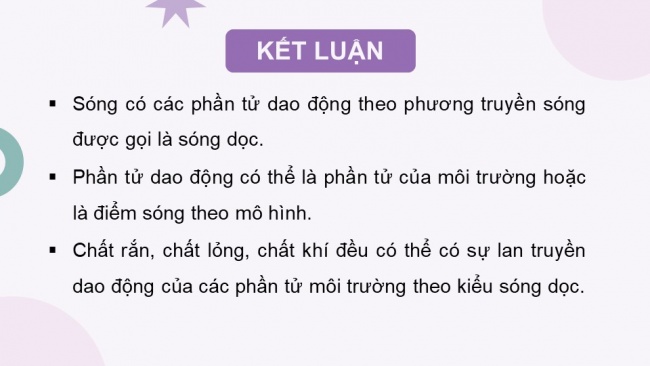 Soạn giáo án điện tử vật lí 11 Cánh diều Chủ đề 2 Bài 2: Sóng dọc và sóng ngang