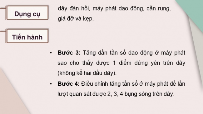 Soạn giáo án điện tử vật lí 11 Cánh diều Chủ đề 2 Bài 4: Sóng dừng