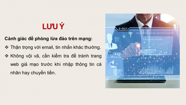 Soạn giáo án điện tử tin học ứng dụng 11 Cánh diều Chủ đề D: Phòng tránh lừa đảo và ứng xử văn hoá trên mạng