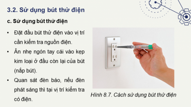 Soạn giáo án điện tử Công nghệ 8 CTST Bài 8: An toàn điện (P2)