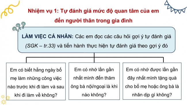 Soạn giáo án điện tử hoạt động trải nghiệm 11 Cánh diều Chủ đề 4: Trách nhiệm với gia đình (P1)