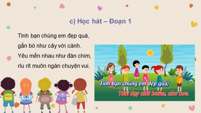 Soạn giáo án điện tử âm nhạc 4 KNTT Tiết 23: Hát: Tình bạn tuổi thơ