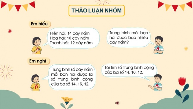 Soạn giáo án điện tử toán 4 cánh diều Bài 28. Tìm số trung bình cộng