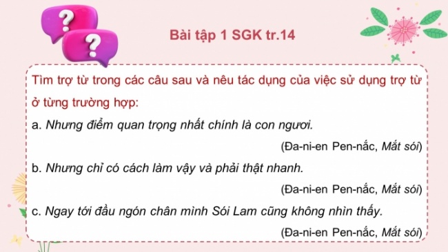 Soạn giáo án điện tử Ngữ văn 8 KNTT Bài 6 TH tiếng Việt: Trợ từ