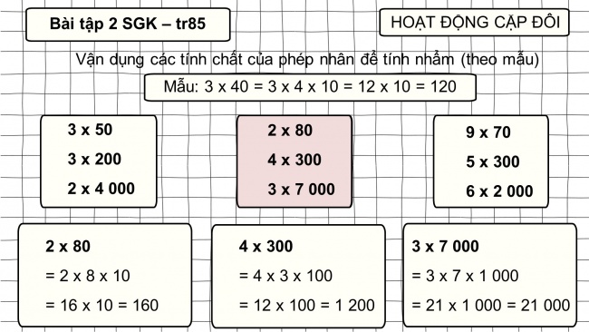 Soạn giáo án điện tử toán 4 cánh diều Bài 36. Nhân với 10, 100, 1 000,…