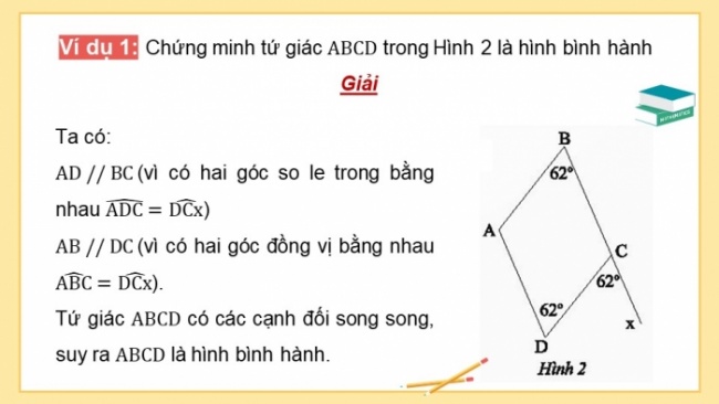 Soạn giáo án điện tử Toán 8 CTST Chương 3 Bài 4: Hình bình hành - Hình thoi