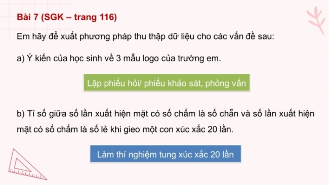 Soạn giáo án điện tử Toán 8 CTST: Bài tập cuối chương 4