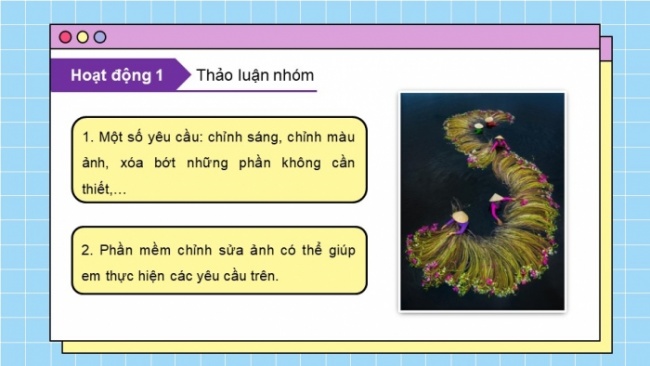 Soạn giáo án điện tử Tin học 8 KNTT Bài 8b: Phần mềm chỉnh sửa ảnh