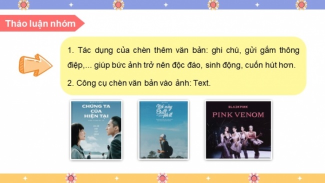 Soạn giáo án điện tử Tin học 8 KNTT Bài 10b: Thêm văn bản, tạo hiệu ứng cho ảnh