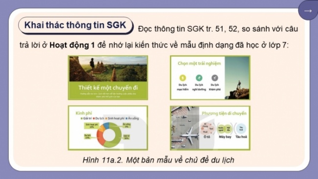 Soạn giáo án điện tử Tin học 8 KNTT Bài 11a: Sử dụng bản mẫu tạo bài trình chiếu