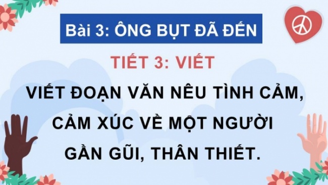 Soạn giáo án điện tử tiếng việt 4 KNTT Bài 3 Viết: Viết đoạn văn nêu tình cảm, cảm xúc về một người gần gũi, thân thiết