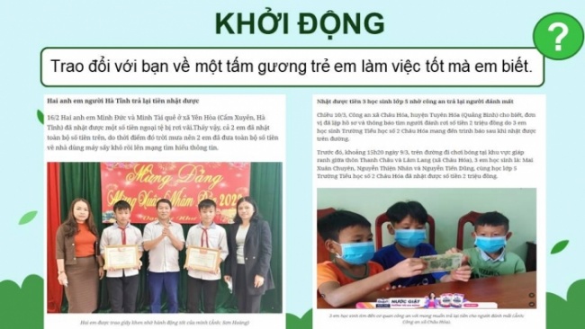 Soạn giáo án điện tử tiếng việt 4 KNTT Bài 5 Đọc: Tờ báo tường của tôi