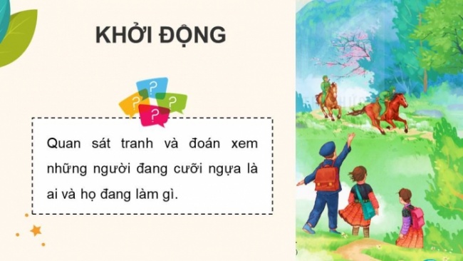 Soạn giáo án điện tử tiếng việt 4 KNTT Bài 16 Đọc: Ngựa biên phòng