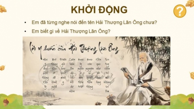 Soạn giáo án điện tử tiếng việt 4 KNTT Bài 1 Đọc: Hải Thượng Lãn Ông