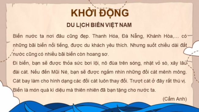 Soạn giáo án điện tử tiếng việt 4 KNTT Bài 10 Đọc: Cảm xúc Trường Sa