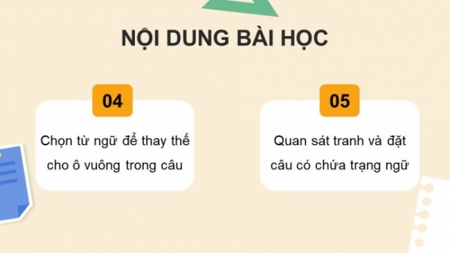 Soạn giáo án điện tử tiếng việt 4 KNTT Bài 15 Luyện từ và câu: Trạng ngữ chỉ nguyên nhân, mục đích