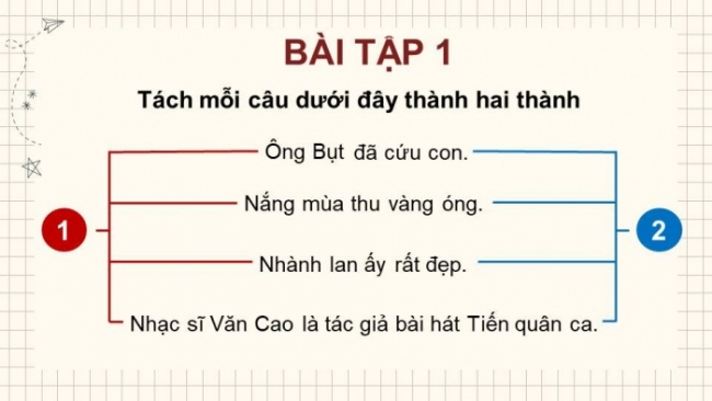 Soạn giáo án điện tử tiếng việt 4 KNTT Bài 3 Luyện từ và câu: Hai thành phần chính của câu