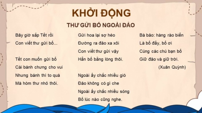 Soạn giáo án điện tử tiếng việt 4 KNTT Bài 10 Đọc: Cảm xúc Trường Sa