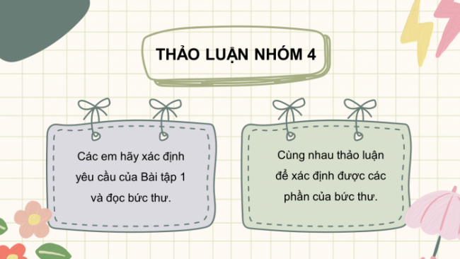 Soạn giáo án điện tử tiếng việt 4 CTST CĐ 3 Bài 6 Viết: Bài văn viết thư