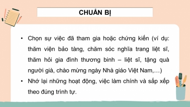 Soạn giáo án điện tử tiếng việt 4 KNTT Bài 14 Viết: Lập dàn ý cho bài văn kể lại một sự việc