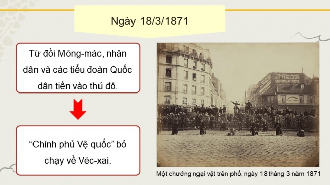 Soạn giáo án điện tử Lịch sử 8 CTST Bài 10: Công xã Pa-ri (năm 1871)