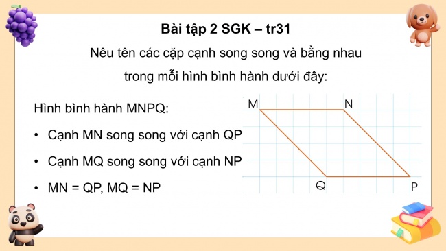 Soạn giáo án điện tử toán 4 cánh diều Bài 65: Hình bình hành