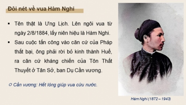 Soạn giáo án điện tử Lịch sử 8 KNTT Bài 18: Phong trào chống Pháp trong những năm 1885 - 1896