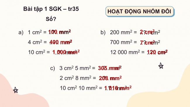 Soạn giáo án điện tử toán 4 CTST Bài 57: Mi-li-mét vuông