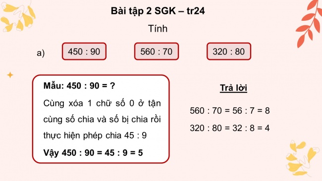 Soạn giáo án điện tử toán 4 KNTT Bài 44: Chia cho số có hai chữ số