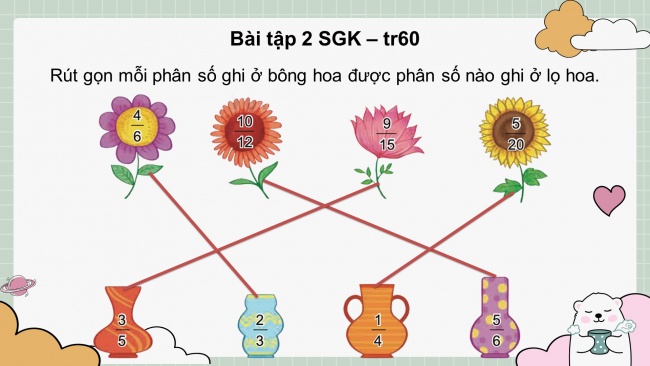 Soạn giáo án điện tử toán 4 KNTT Bài 56: Rút gọn phân số