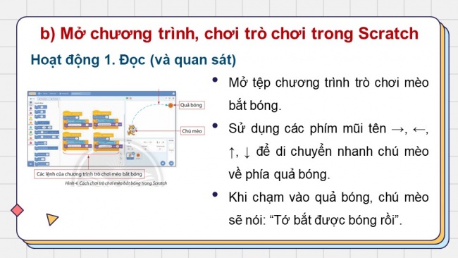 Soạn giáo án điện tử tin học 4 CTST Bài 12: Làm quen với scratch