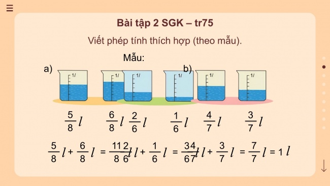 Soạn giáo án điện tử toán 4 KNTT Bài 60: Phép cộng phân số