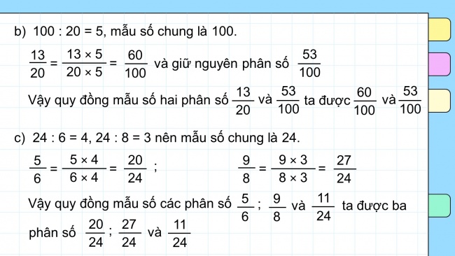 Soạn giáo án điện tử toán 4 KNTT Bài 69: Ôn tập phân số